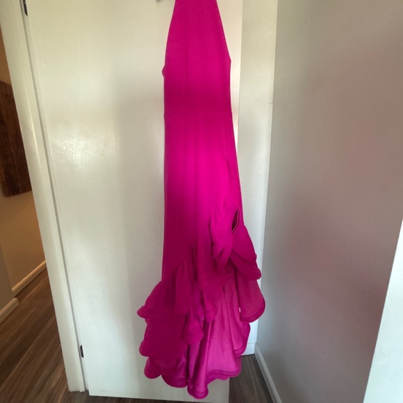 Aqua brand asymmetric, pink formal dress - Picture 4 of 6